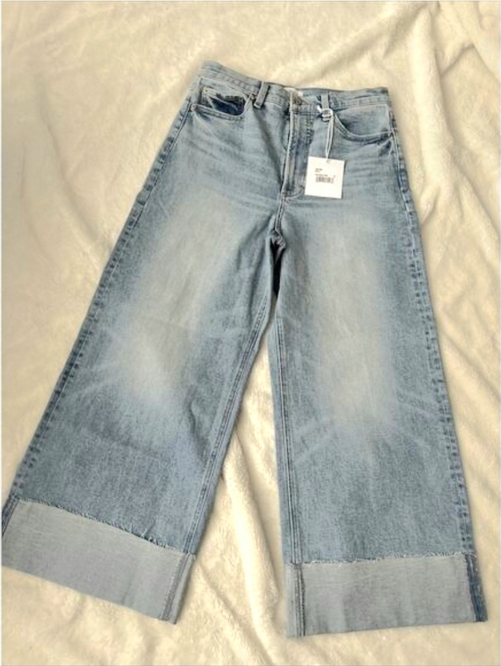 PISTOLA Lana Crop High Rise Ultra Wide Leg Jean in Snowcat - Picture 2 of 7
